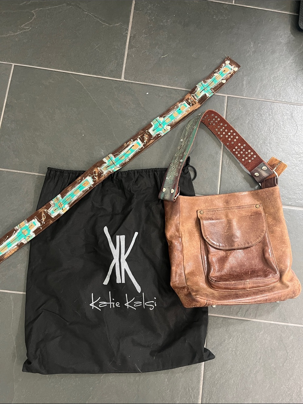 Katie Kalsi Brown Leather Purse